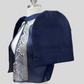 Diamond Single Button Bolero - Navy Blue