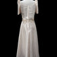 Metallic Gazar Overlap Gown - Beige