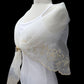 Ivory & Beige Embroidered Alampay - Petite Drape (60")