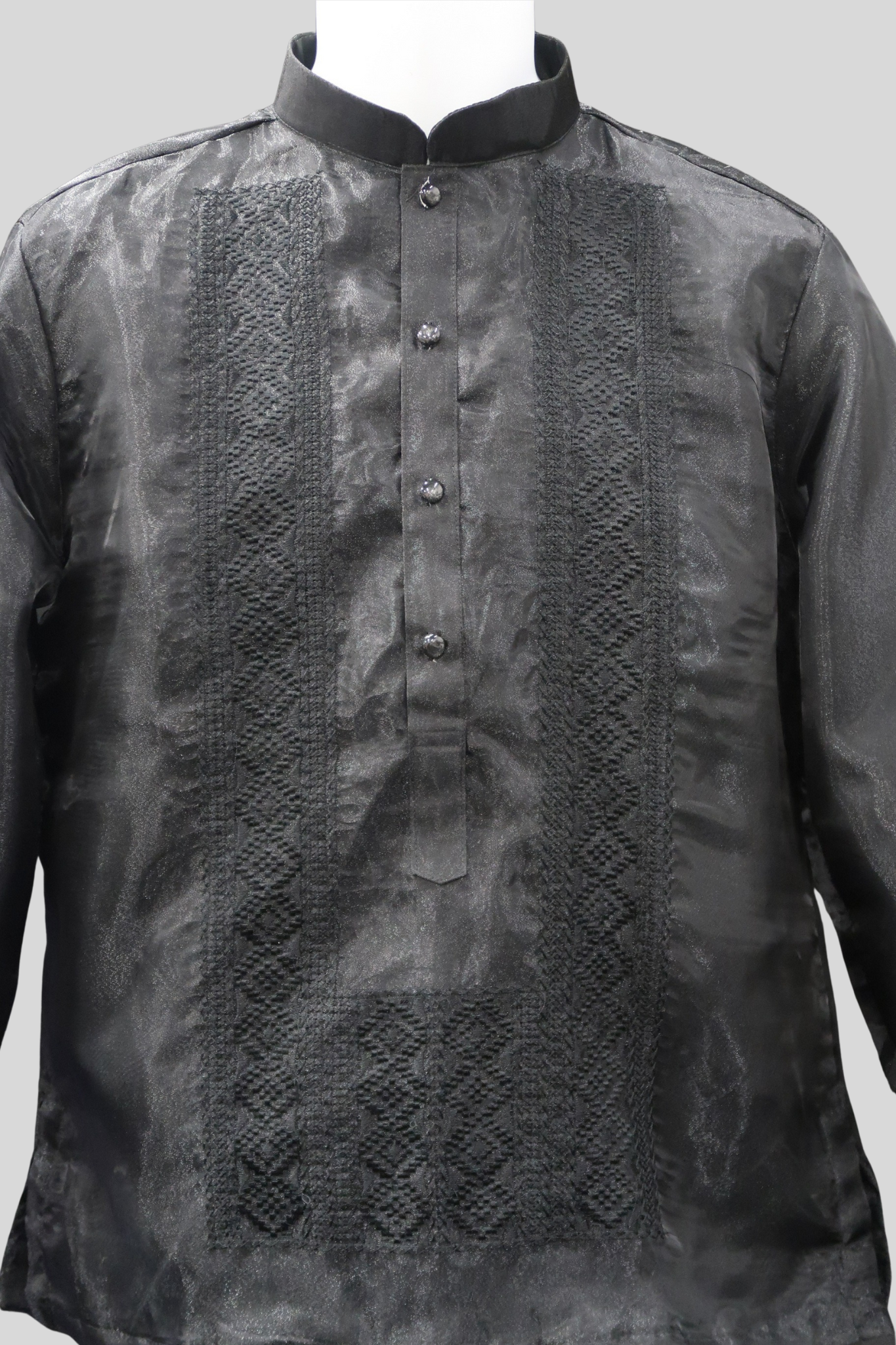 Black on Black Organza Barong (Assorted Design)