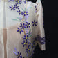 Florina Single Button Tulle Bolero - Beige/Purple