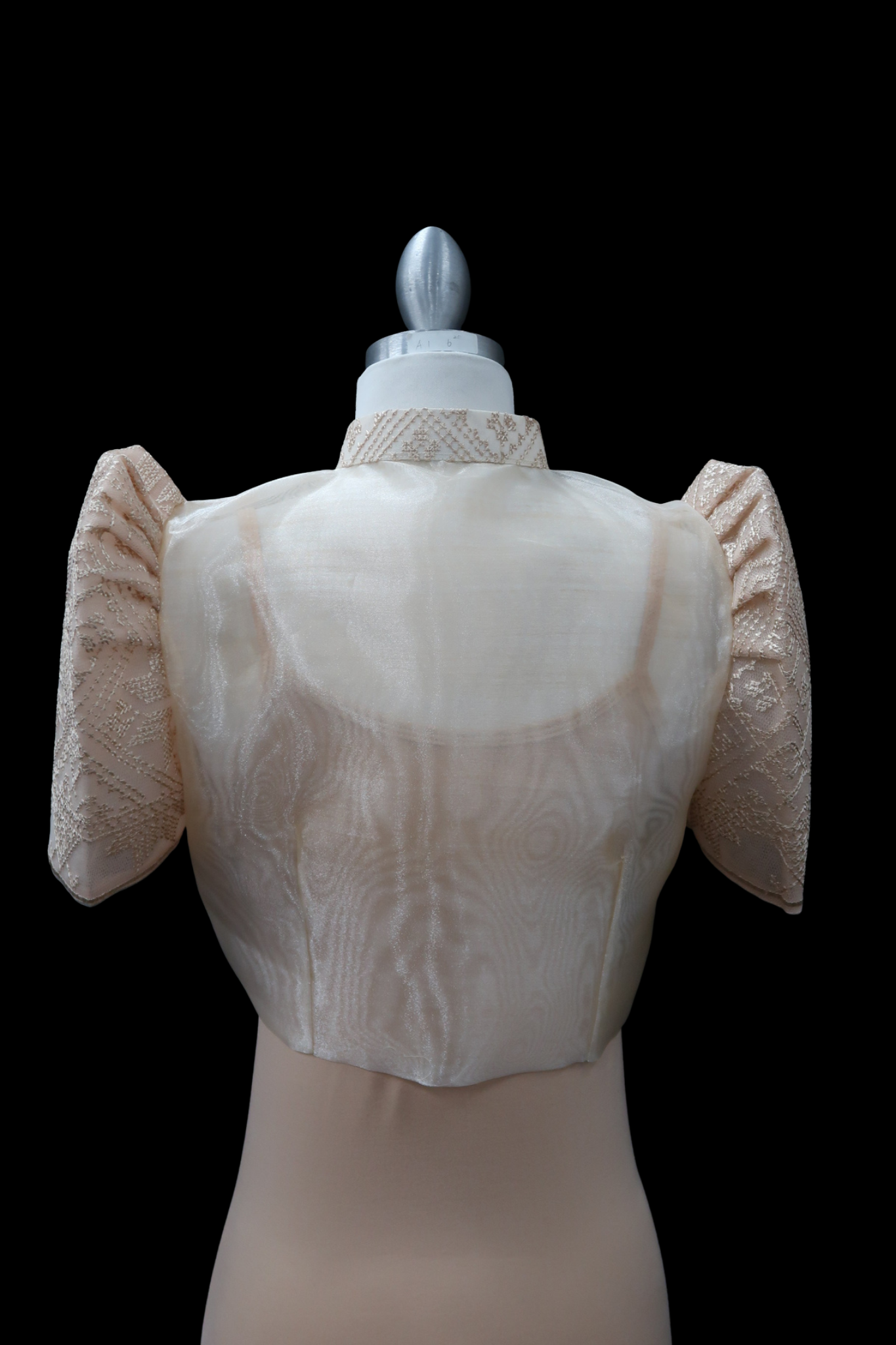 Full Lace Emb Star Bolero - Beige