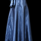 Satin Wrap Skirt - Navy Blue