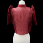 Triangle Single Button Bolero - Burgundy