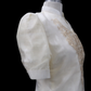 3/4 Puff Sleeve Barong Blouse - Beige