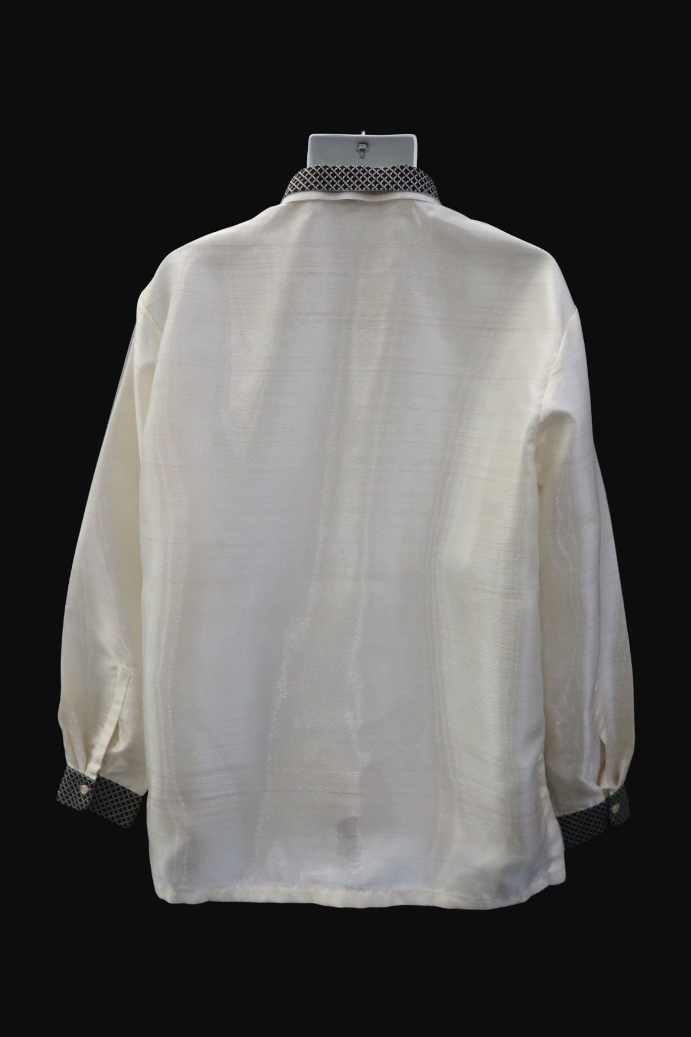 Tikas Barong - Beige & Black Organza