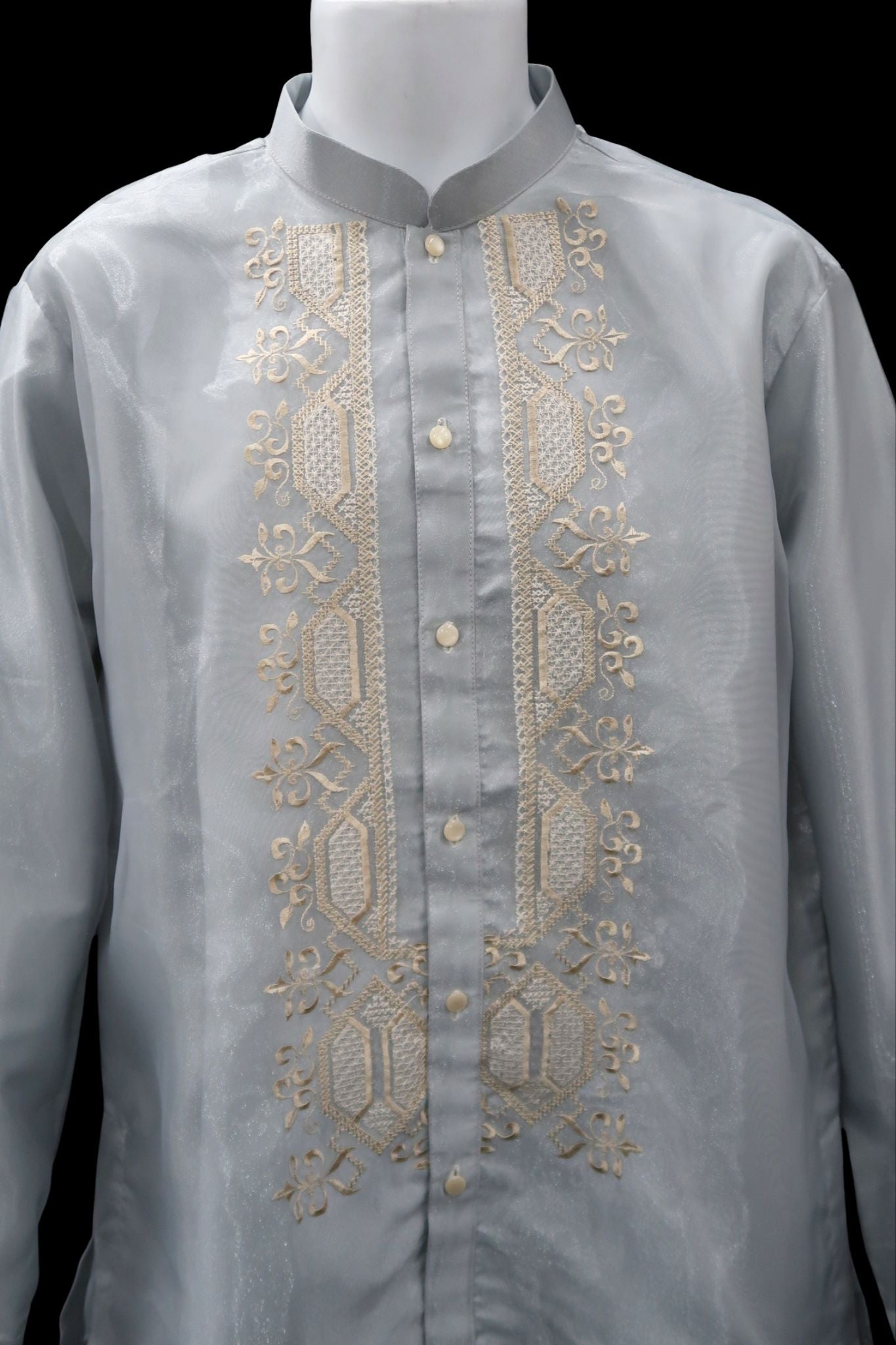 Axel Barong - Light Gray Organza