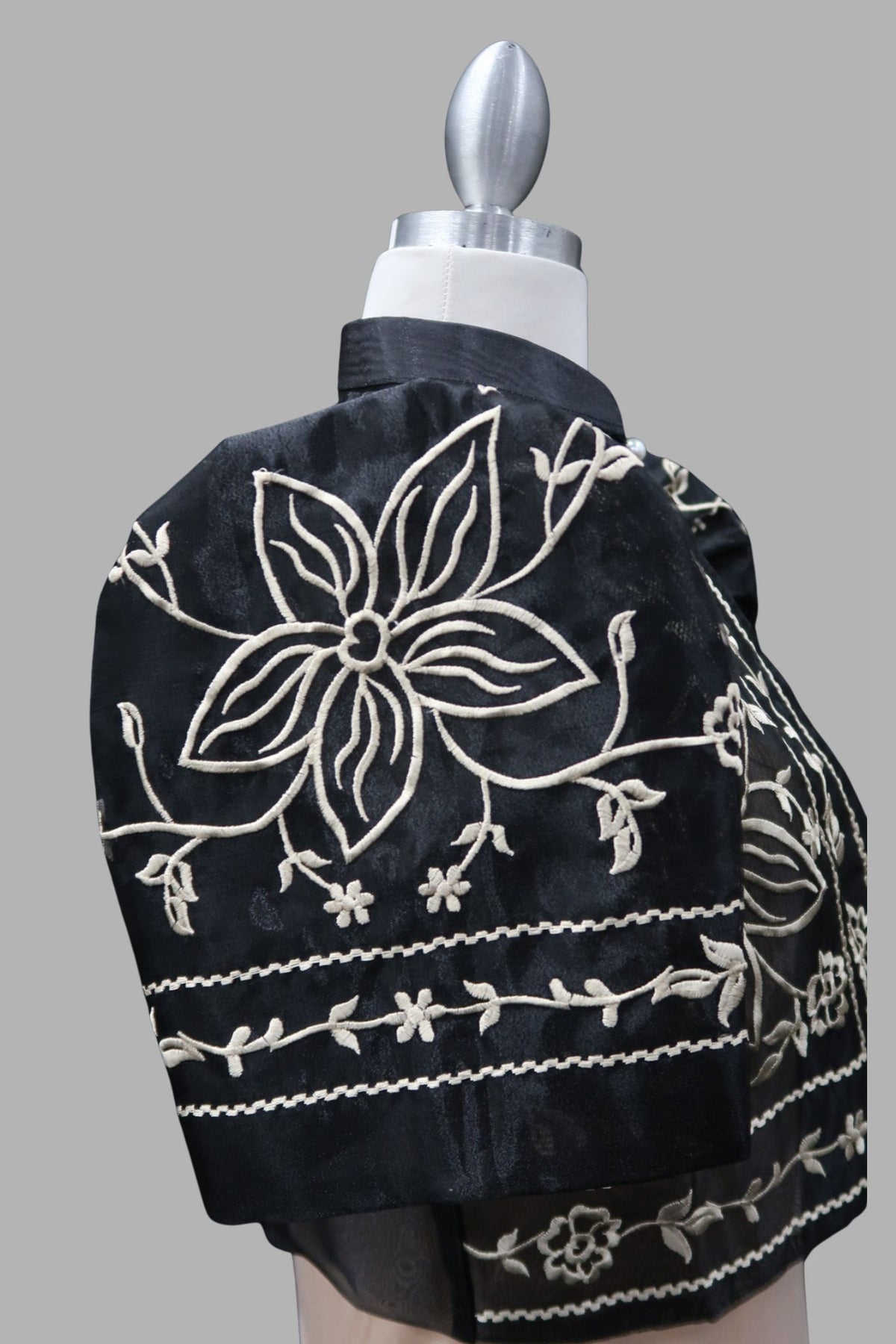 Gumamela Single Button Bolero -  Black/Mocha