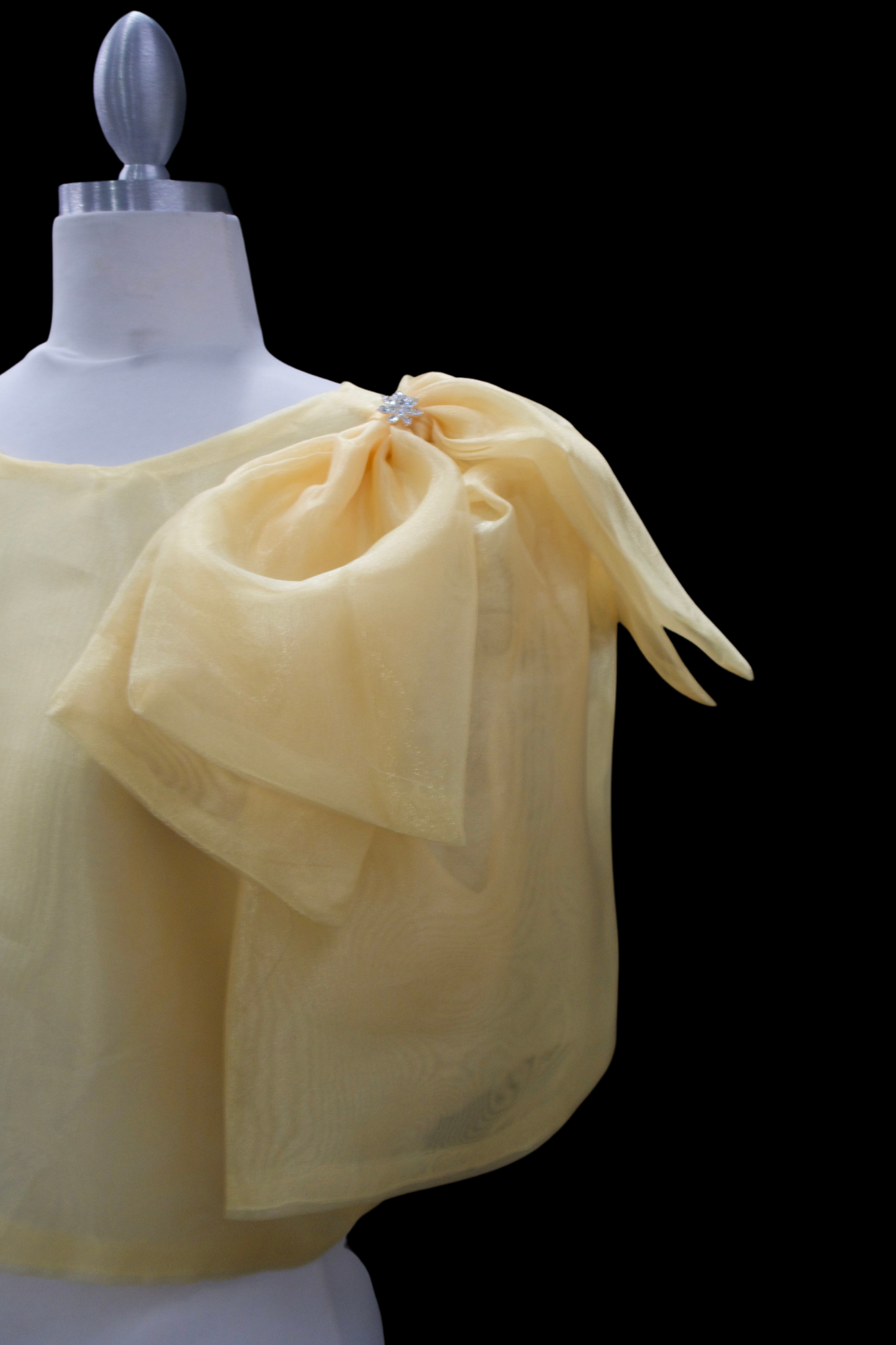 Mara Blouse w/ Bow - Pastel Yellow