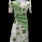 Girls Balintawak Dress - Olive Green Floral
