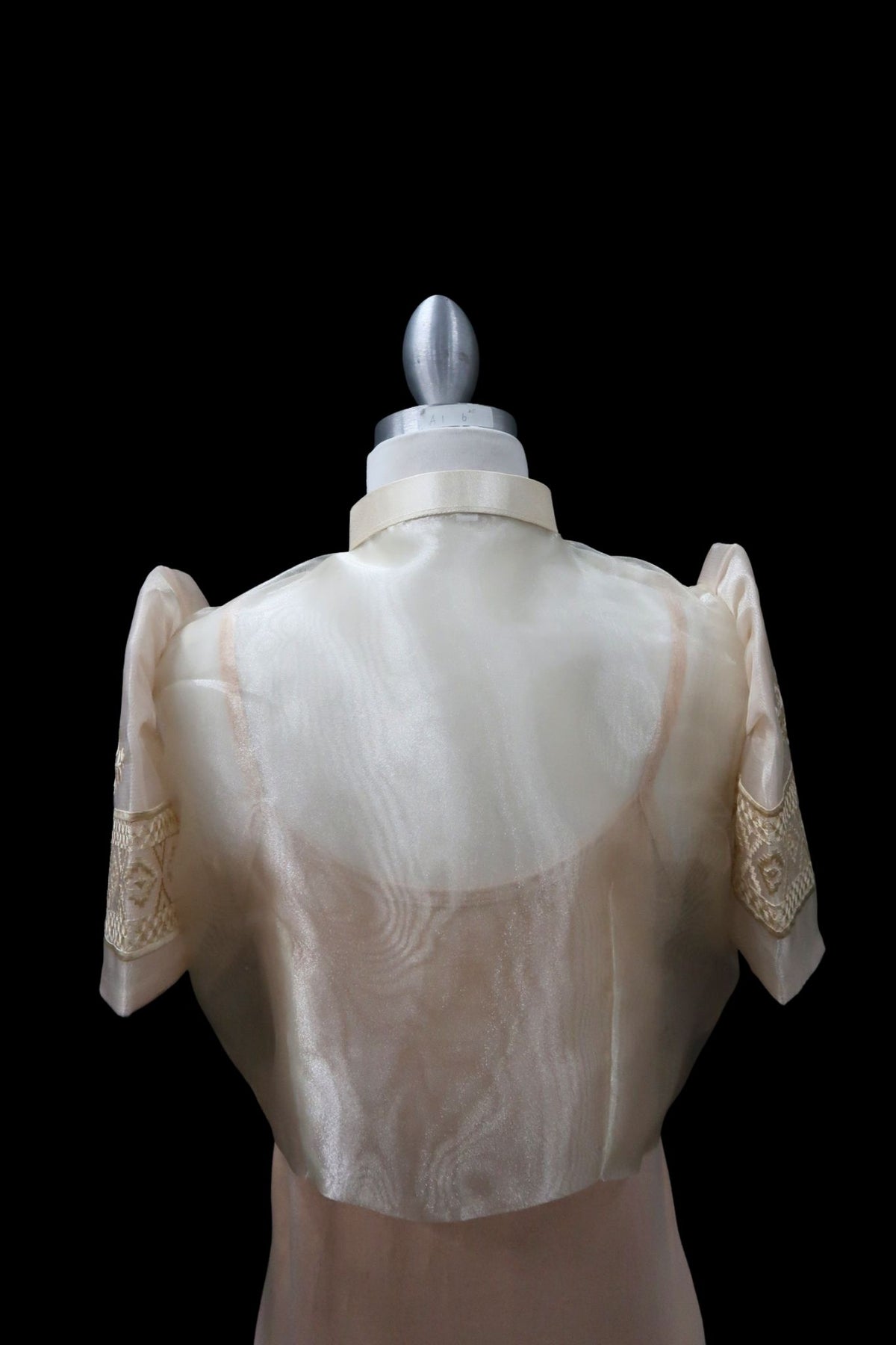 Amara Single Button Tulle Bolero - Light Mocha