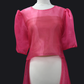 Adelaine Mara Blouse w/ Trail - Fuschia Pink