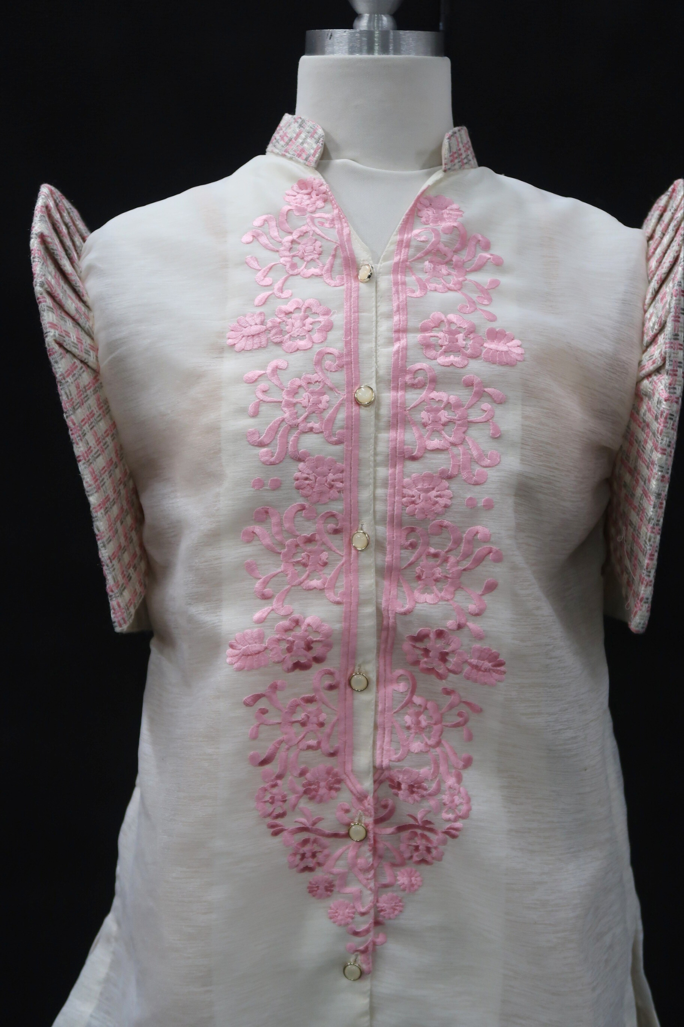 Ethnic Mestiza Barong Blouse - Pink