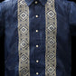 Diamond Polo Jack Barong - Navy Blue