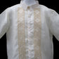 Diamond Short Sleeve Barong - Traditional Pina Organza
