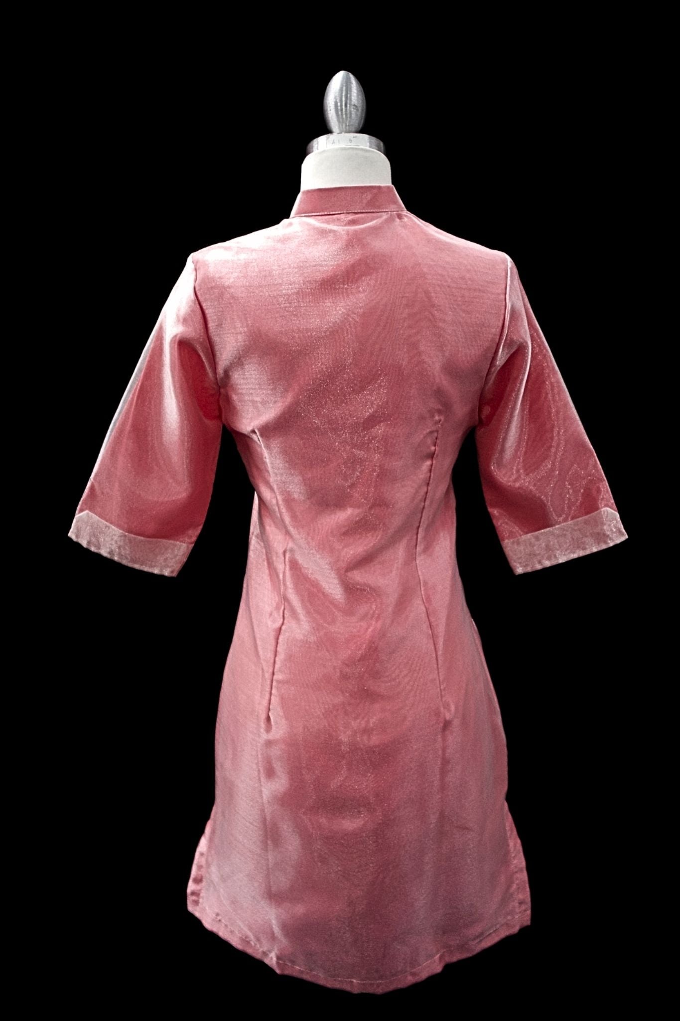 3/4 Sleeve Barong Dress - Old Rose