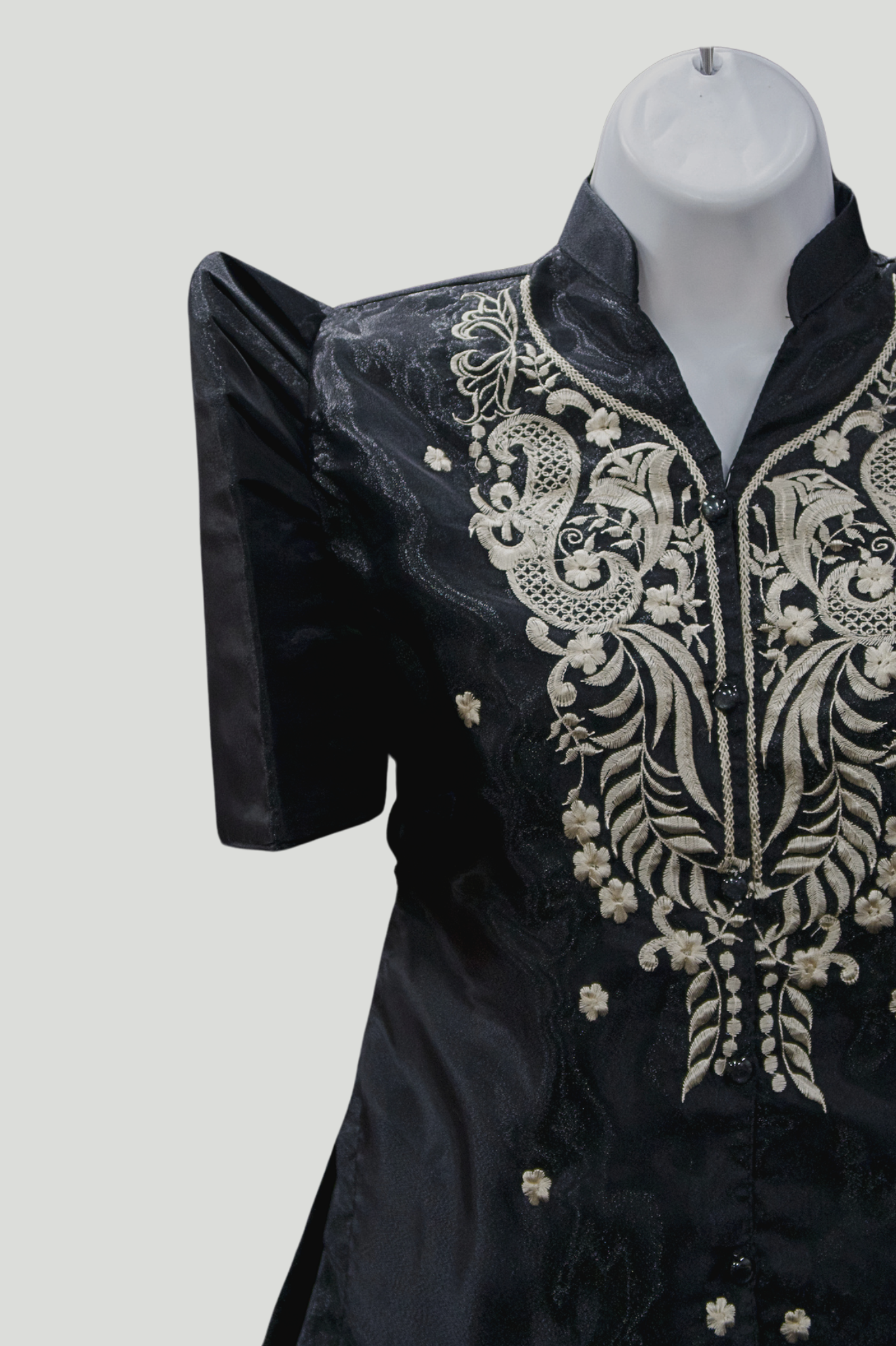 Mestiza Barong Blouse - Black