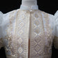 Amara Single Button Tulle Bolero - Ivory/Beige