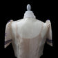 Florina Single Button Tulle Bolero - Beige/Purple