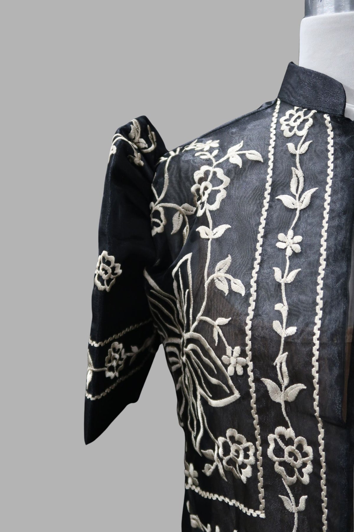Gumamela Single Button Bolero -  Black/Mocha