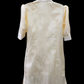 3/4 Puff Sleeve Barong Dress - Beige/Black