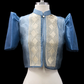Diamond Single Button Bolero - Dusty Blue