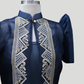 Triangle Single Button Tulle Bolero - Navy Blue