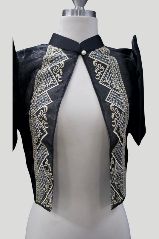 Triangle Single Button Bolero - Black