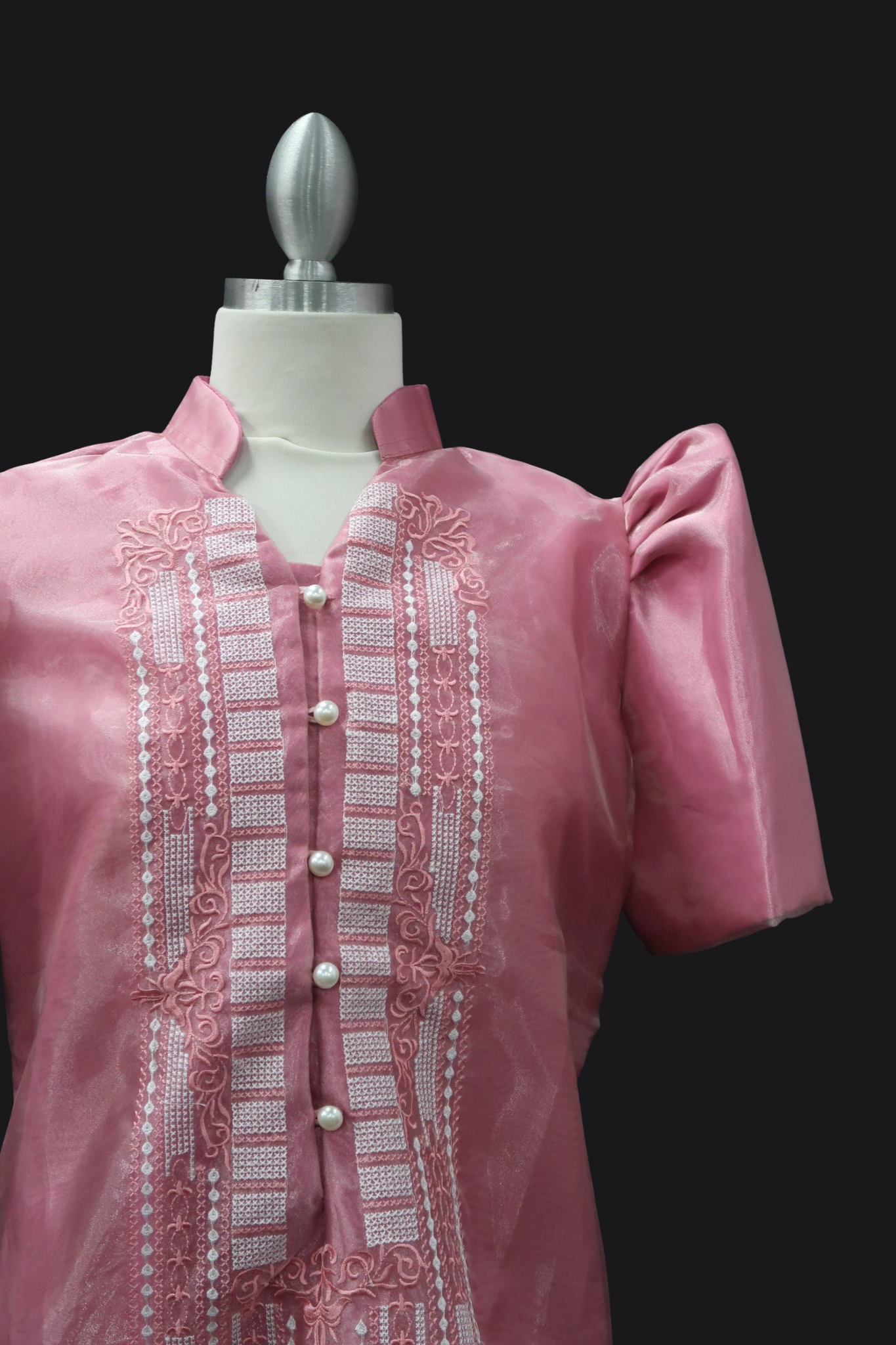 Divina Barong Dress - Old Rose