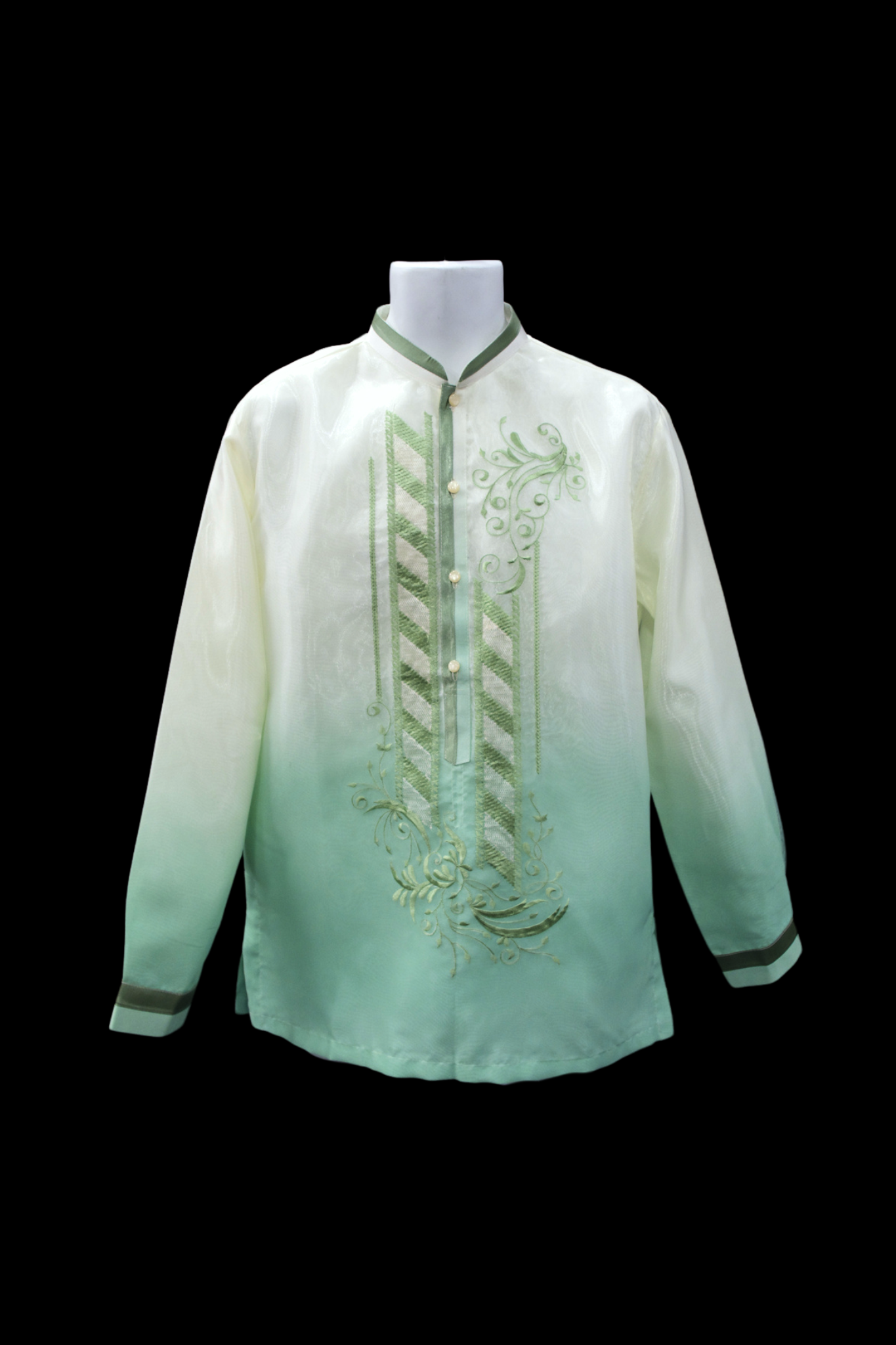 Sage Green Organza Barong - Barber