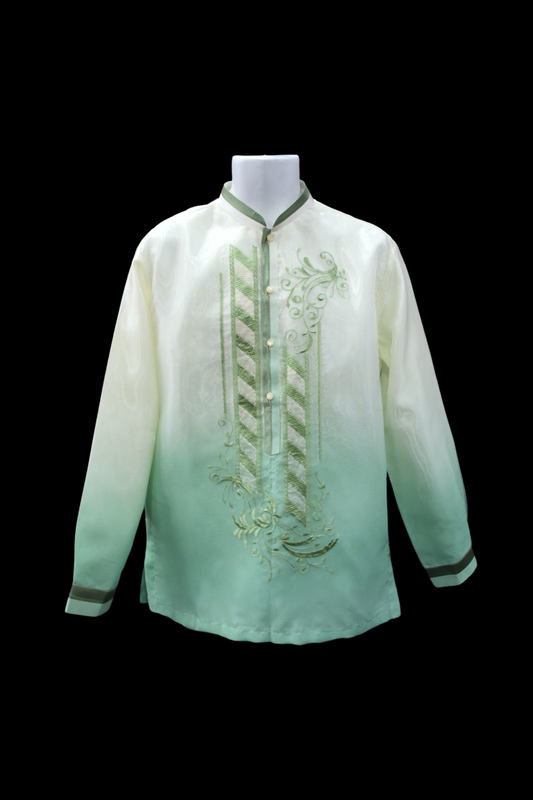 Sage Green Organza Barong - Barber