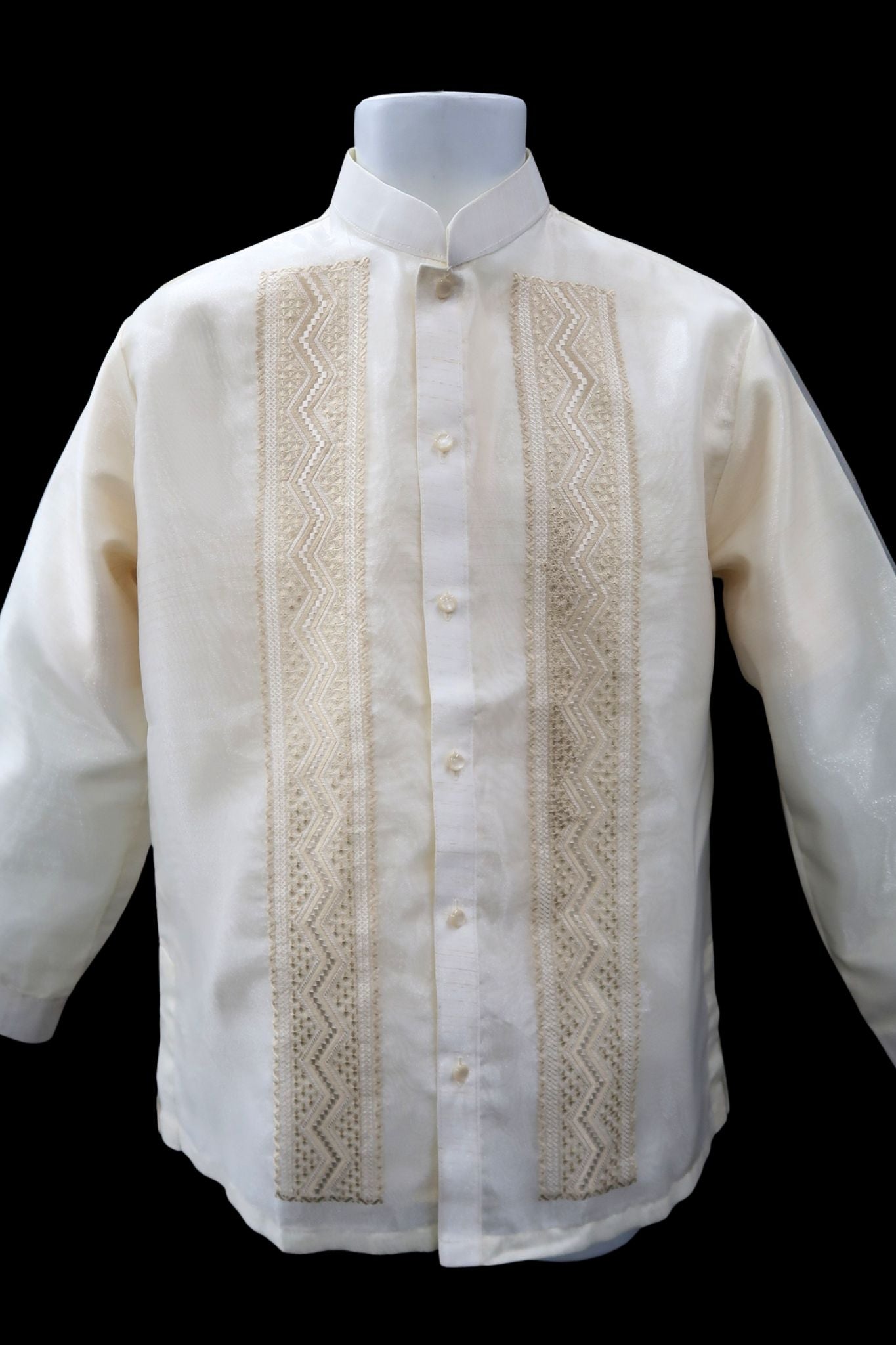 Palitan Barong - Traditional Beige Pina Organza