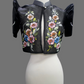 Hand Painted Single Button Bolero - Black