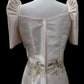 Metallic Gazar Overlap Gown - Beige