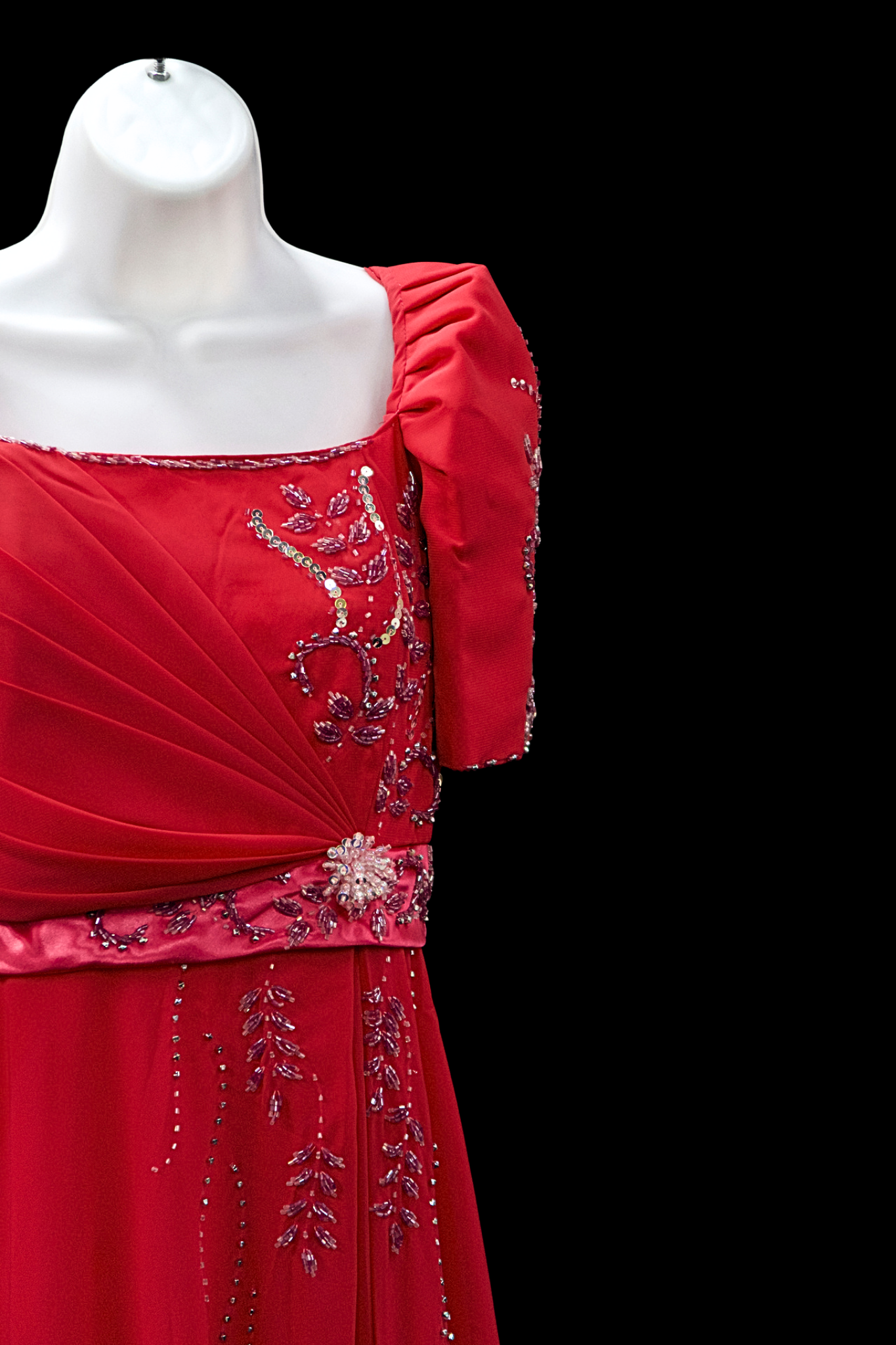 Grace Chiffon Gown - Fuschia Pink