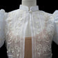Gumamela Single Button Bolero - Ivory/Ivory