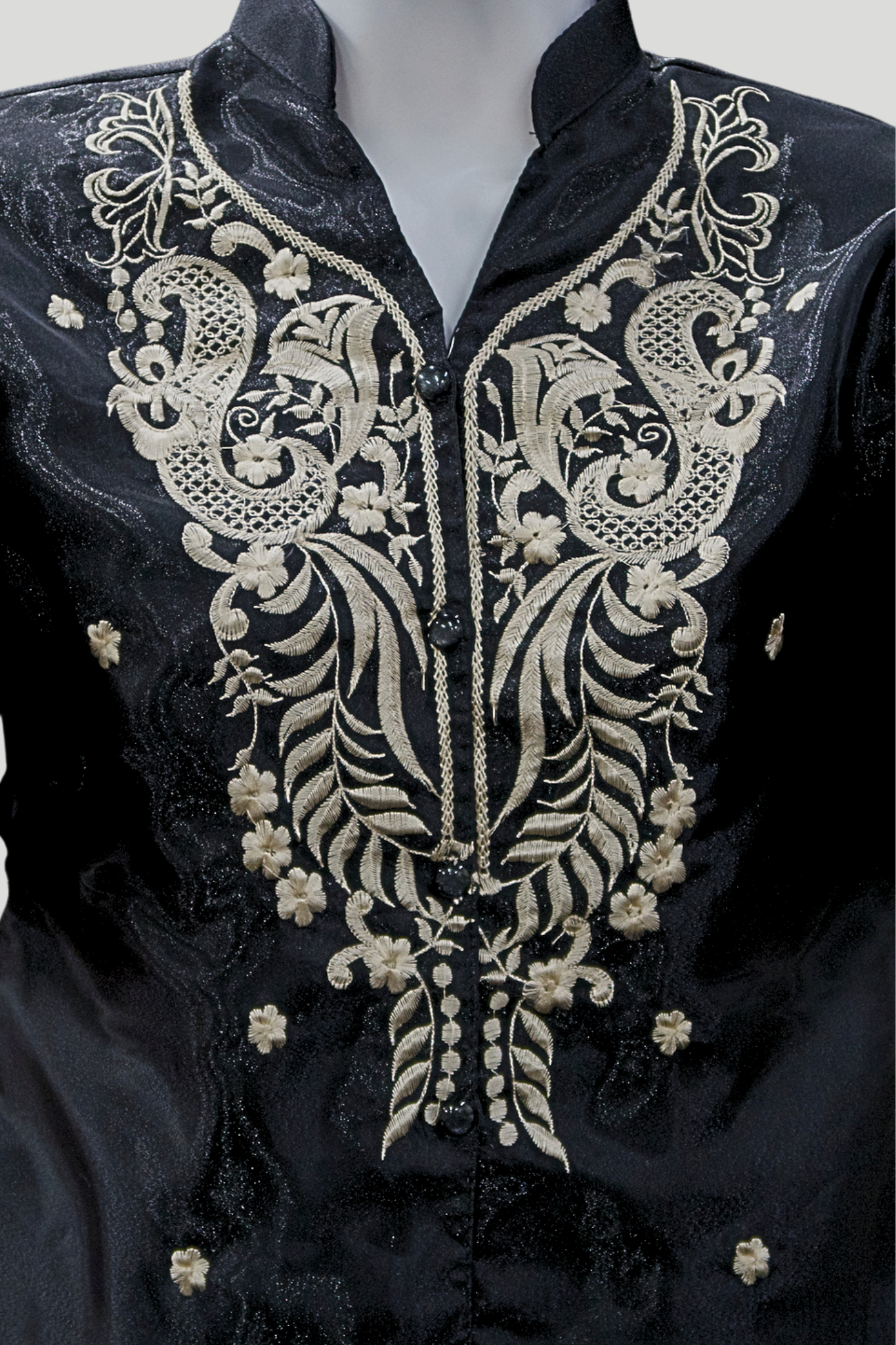 Mestiza Barong Blouse - Black