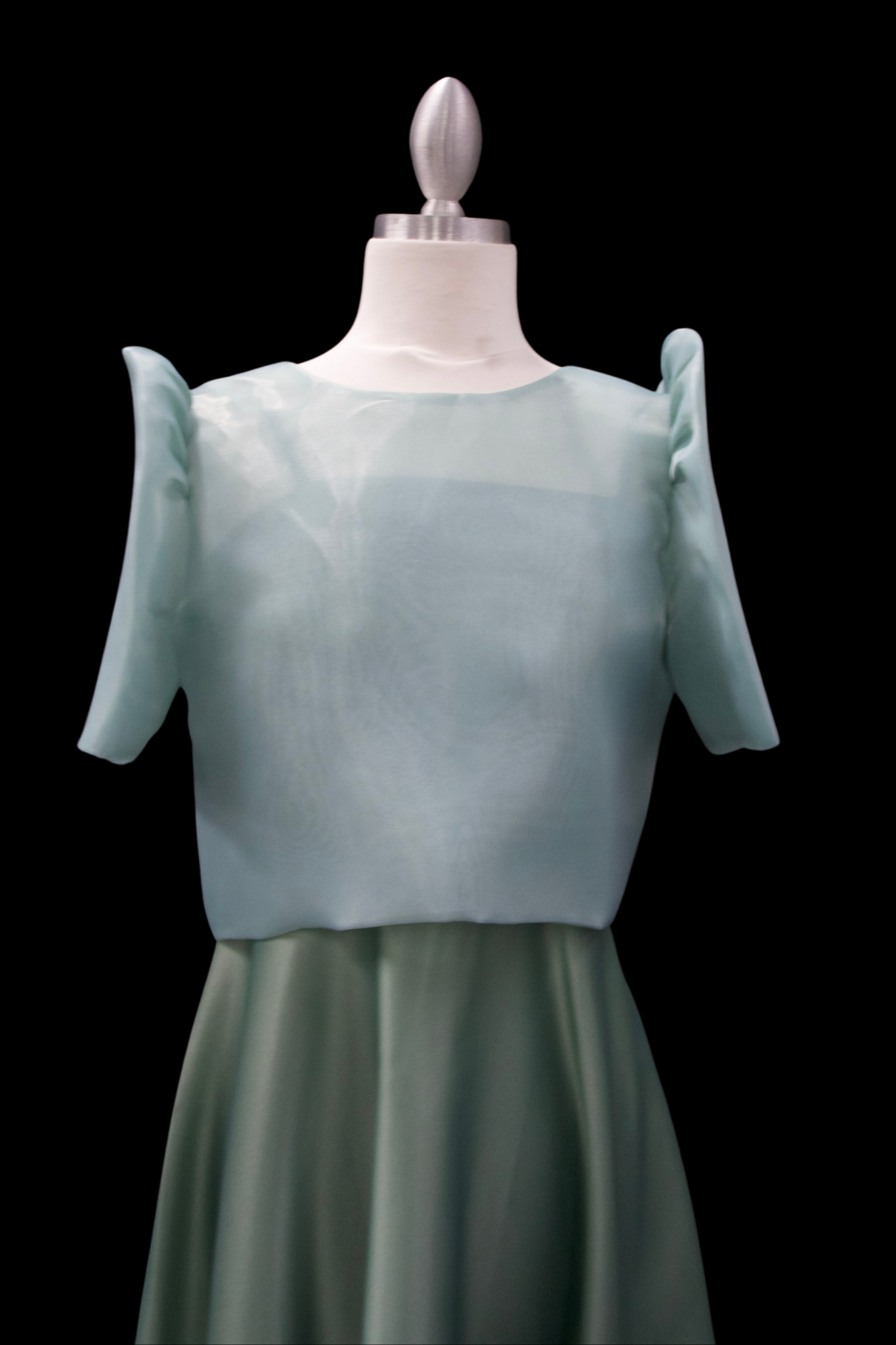 "Sarah" Bow Blouse & Midi Dress Set - Sage Green