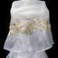 Lace Applique Panuelo - Ivory & Beige