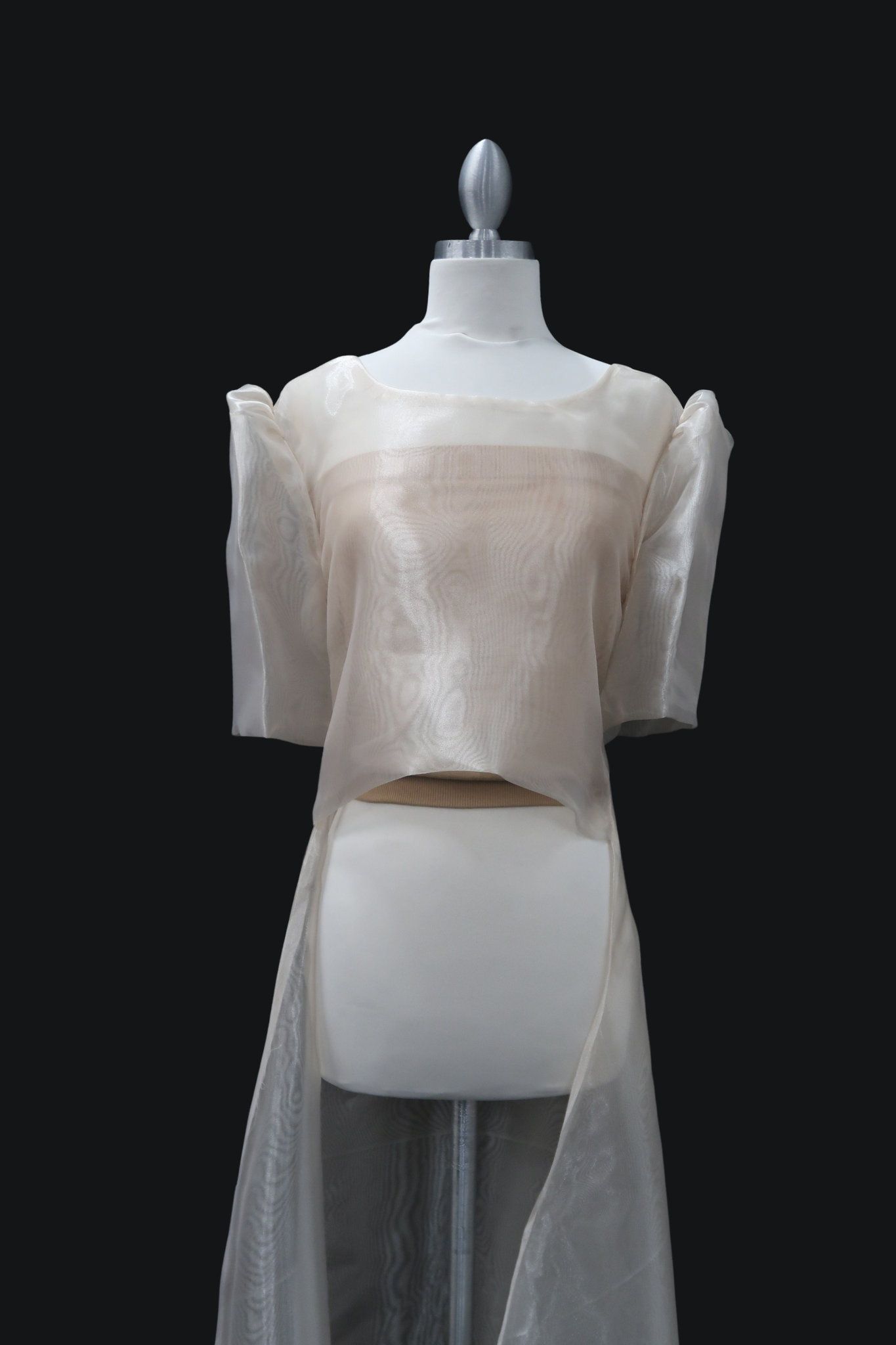 Adelaine Mara Blouse w/ Trail - Light Beige