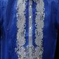 Short Sleeve Barong – Royal Blue Organza (Mark C Embroidery Designs)