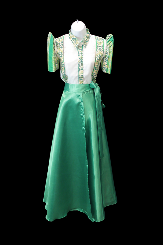 Satin Wrap Skirt - Emerald Green