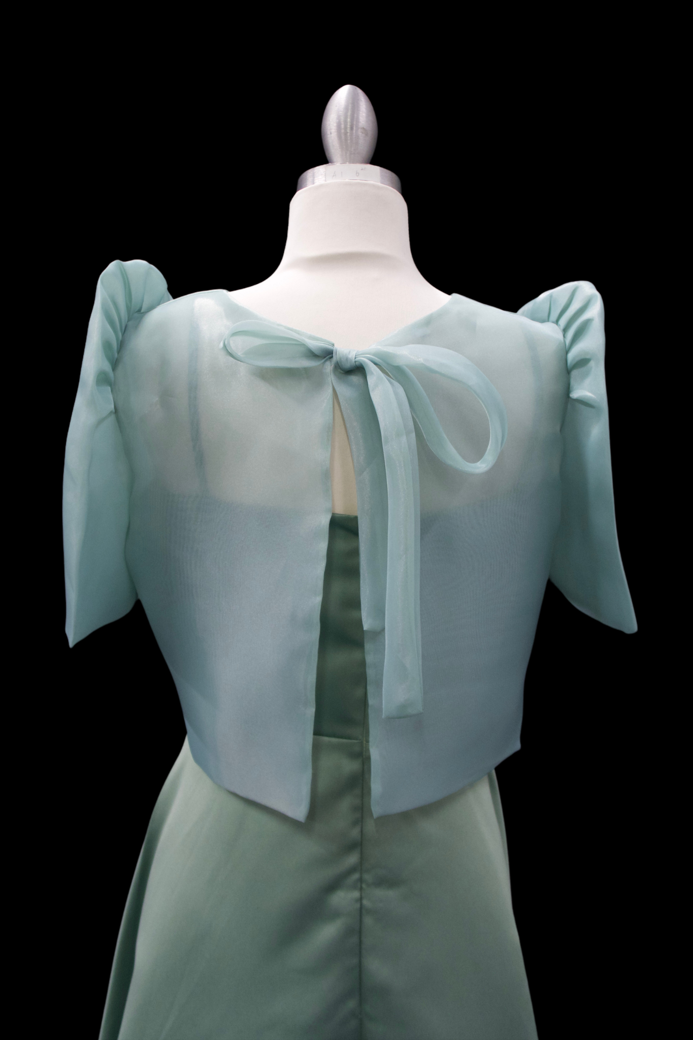 "Sarah" Bow Blouse & Midi Dress Set - Sage Green