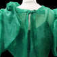 Mara Blouse w/ Bow - Emerald Green