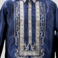 Navy Blue & Silver Organza Barong