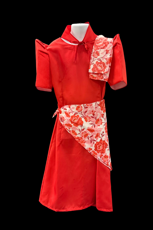 Girl’s Balintawak Dress - Red/Floral