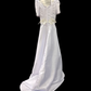White Metallic Gazar Mestiza Gown w/ Train