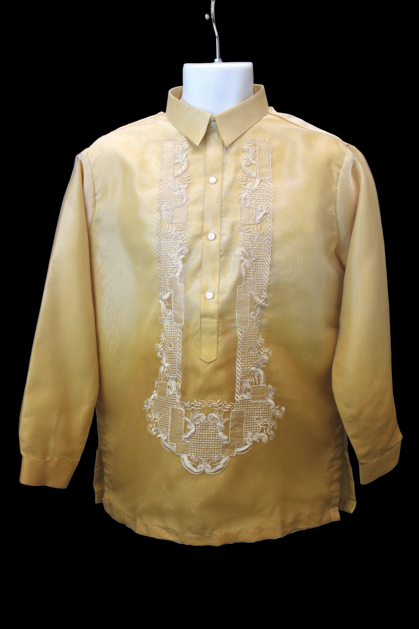 Matte Gold Mono Organza Barong – CMC Boutique LV
