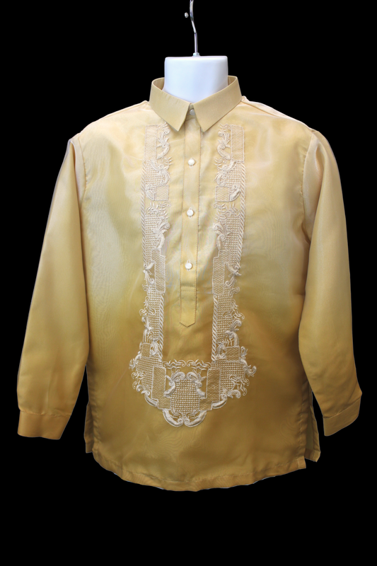 Matte Gold Mono Organza Barong