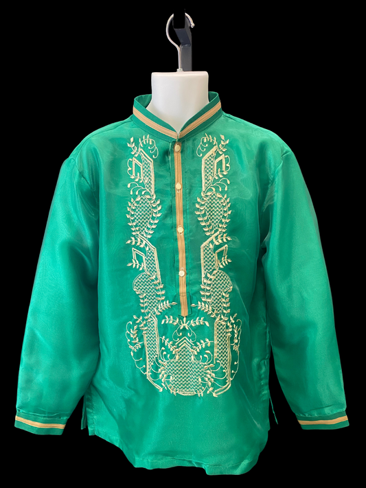 Emerald Green Organza Barong